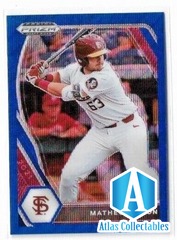 2021 Panini Prizm Draft Picks Baseball Matheu Nelson Blue Wave Prizm #PDP35